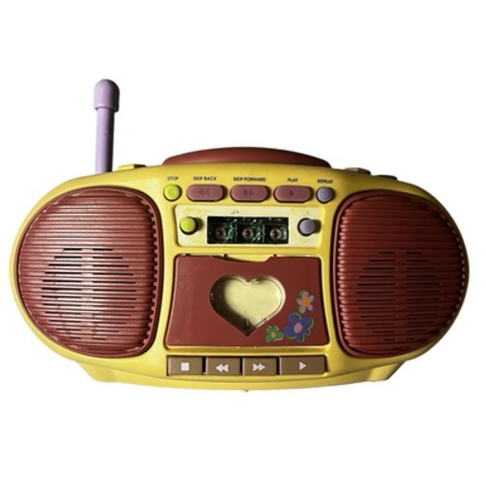 Vintage 2001 Barbie Dance With Me Talking Boombox CD‎ 3 Discs 1 Tape Works!